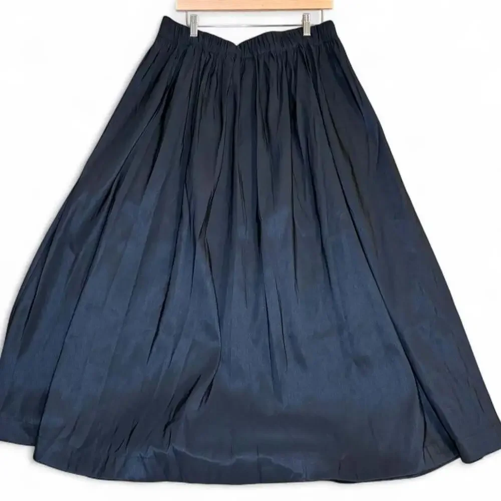 A New Day Pleated Maxi Skirt Black Size Large
